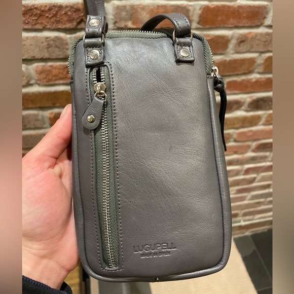Grey leather crossbody - Picture 2 of 4